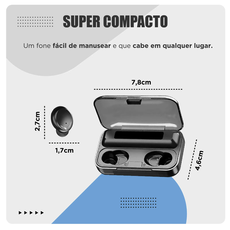 Fone de Ouvido Sem Fio F9-5 - Bluetooth 5.3 e Som Premium