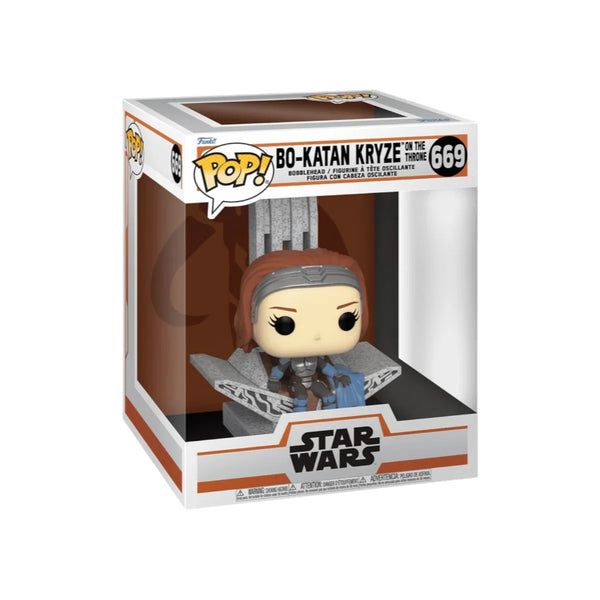 Bo-Katan Kryze no Trono #669 – Funko Pop! Deluxe Star Wars: The Mandalorian | Edição Imponente de Colecionador