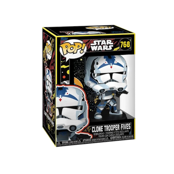 Clone Trooper Five (Retro) #768 – Funko Pop! Star Wars | Edição Clássica da Tropa da República