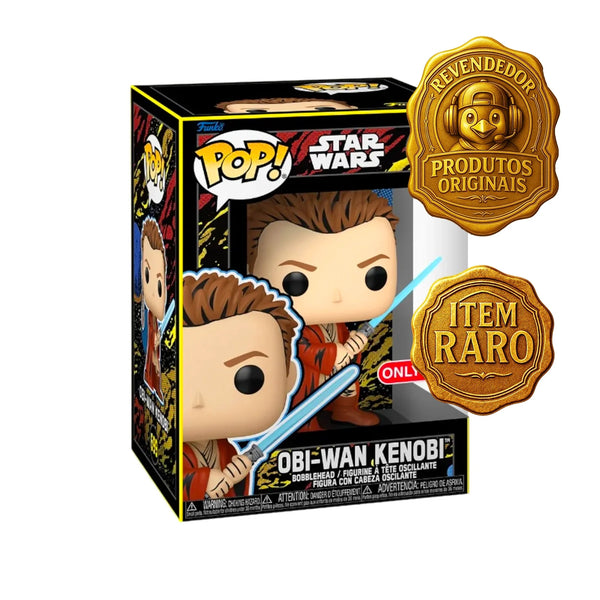 Funko Pop Obi-Wan Kenobi #699 (Retro) – Star Wars: A Ameaça Fantasma – Edição Exclusiva