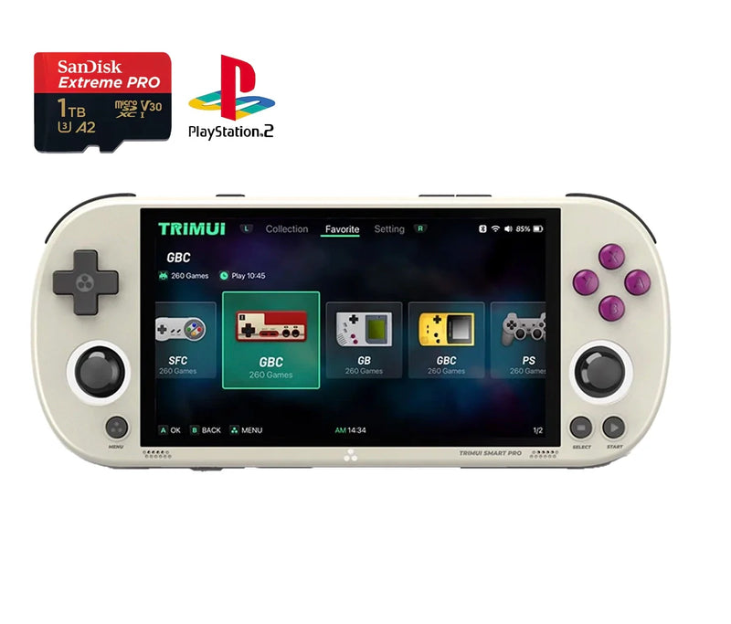 Portátil TrimUI Smart PRO™ Original - 25.800 Jogos de 26+ Consoles (180 dias de Garantia)